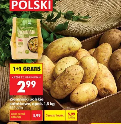 Ziemniaki polskie sałatkowe promocja w Biedronka