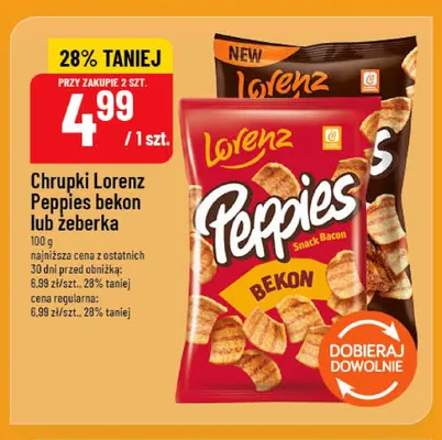 Chrupki Lorenz Peppies bekon promocja w POLOmarket