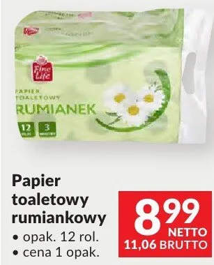 Papier toaletowy rumiankowy Fine Life promocja w Makro