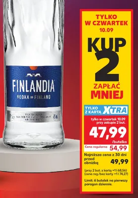 Wódka Finlandia 40% promocja w Kaufland