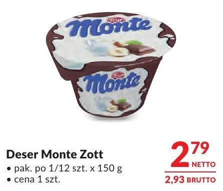 Deser Monte Zott promocja w Makro