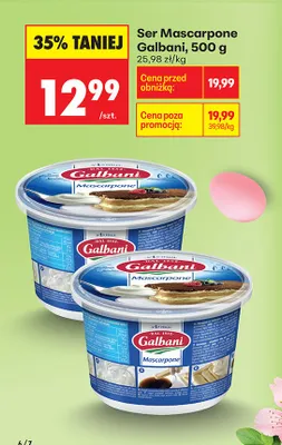 Ser mascarpone 500 g promocja w Biedronka