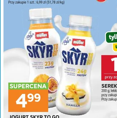 Jogurt Skyr To Go Vanilla Müller promocja w Stokrotka