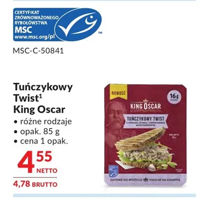 Tuńczykowy Twist King Oscar promocja w Makro