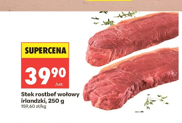 Stek rostbef wołowy irlandzki promocja w Biedronka