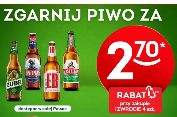 Piwo Kasztelan Niepasteryzowane promocja w Żabka