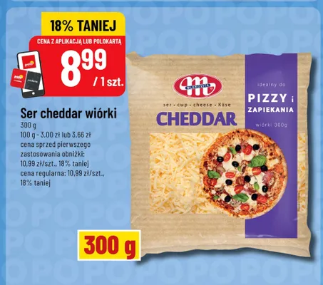 Ser cheddar wiórki Mlekovita promocja w POLOmarket