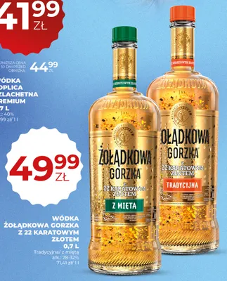 Wódka Żołądkowa Gorzka z 22 karatowym złotem tradycyjna promocja w Duży Ben