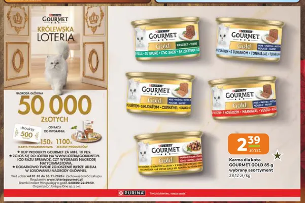 Karma dla kota Gourmet Gold Mus z tuńczykiem promocja w Społem Częstochowa