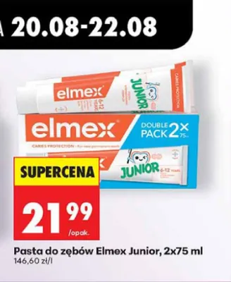 Pasta do zębów Elmex Junior 2-pak promocja w Biedronka