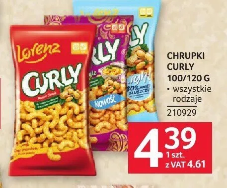 Chrupki orzechowe Lorenz Curly Light promocja w Selgros