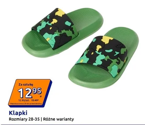 Klapki rozmiary 28-35 różne warianty promocja w Action