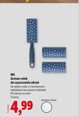 Rolka do czyszczenia ubrań z 2 wymiennymi nakładkami W5 promocja w Lidl