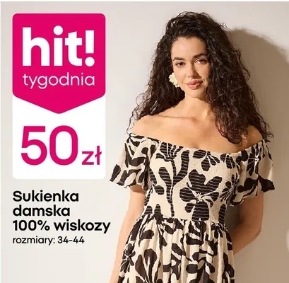 Sukienka damska 100% wiskozy promocja w Pepco