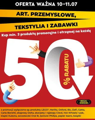 Artykuły przemysłowe, tekstylia i zabawki promocja w Biedronka