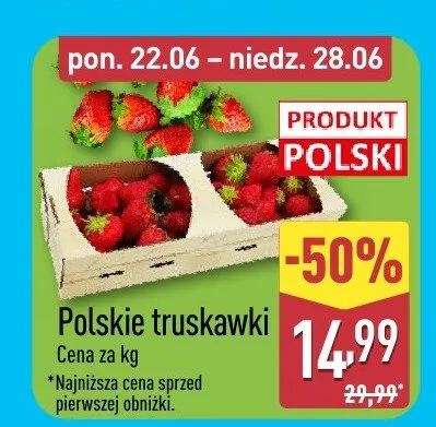 Truskawki polskie Aldi promocja w Aldi
