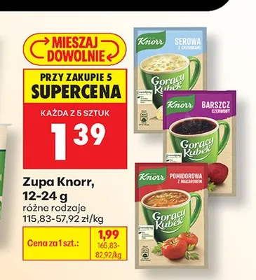 Zupa Knorr Gorący Kubek barszcz czerwony promocja w Biedronka