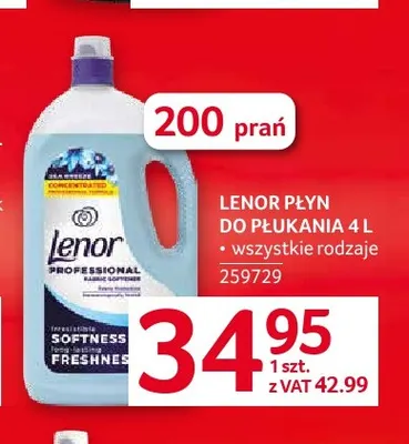Płyn do płukania Lenor promocja w Selgros