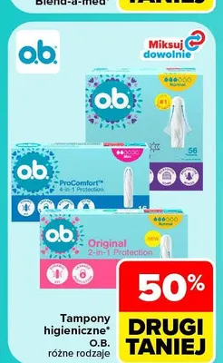 Tampony higieniczne o.b. promocja w Carrefour