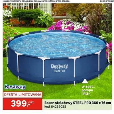 Basen stelażowy Bestway Steel Pro promocja w Leroy Merlin