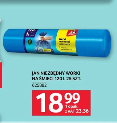 Worki na śmieci 120 l Jan Niezbędny promocja w Selgros