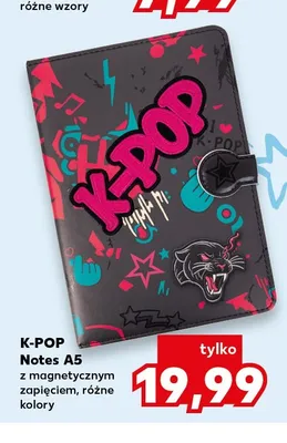 Notes A5 z magnetycznym zapięciem K-POP promocja w Kaufland