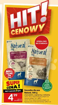 Saszetka dla psa Natural z jagnięciną promocja w Twój Market