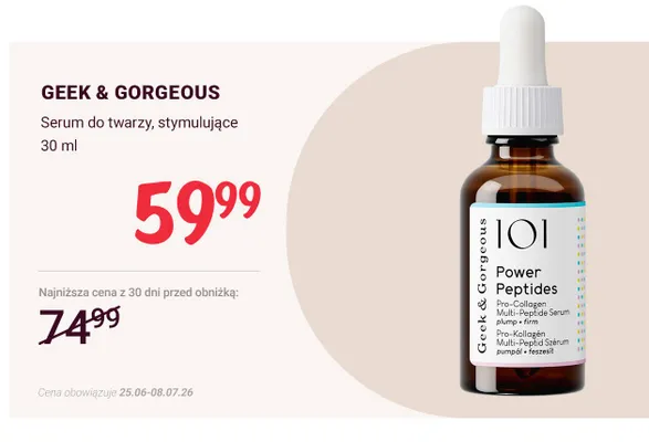 Serum do twarzy stymulujące Geek & Gorgeous promocja w Rossmann