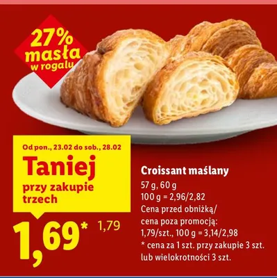 Croissant maślany promocja w Lidl