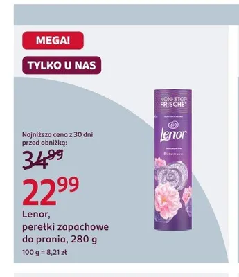 Perełki zapachowe do prania Lenor promocja w Rossmann