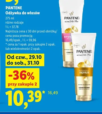 Odżywka do włosów Pantene Intensive Repair promocja w Lidl
