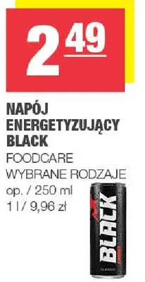 Napój energetyzujący Black wybrane rodzaje promocja w SPAR