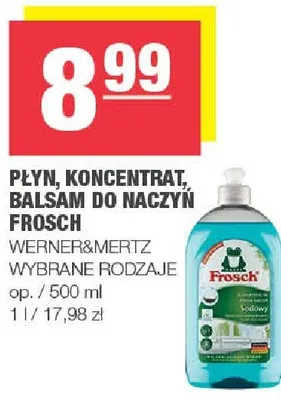 Płyn, koncentrat, balsam do naczyń Frosch promocja w SPAR