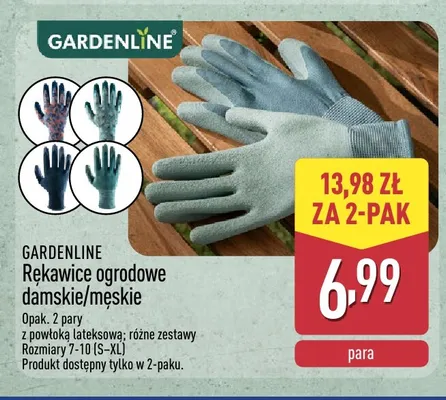 Rękawice ogrodowe Gardenline 2-pak promocja w Aldi
