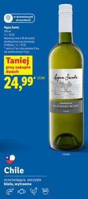 Wino Agua Santa promocja w Lidl