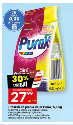 Proszek do prania Color Purox promocja w Twój Market