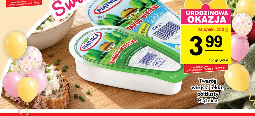 Twaróg wiejski lekki Piątnica promocja w Gram Market