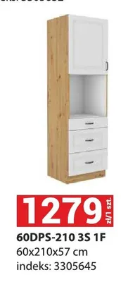 Szafka kuchenna stojąca wysoka Stilo 60DPS-210 3S 1F promocja w Merkury Market