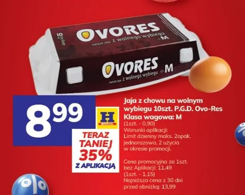 Jajka kurze z chowu na wolnym wybiegu Ovo-Res promocja w Hitpol