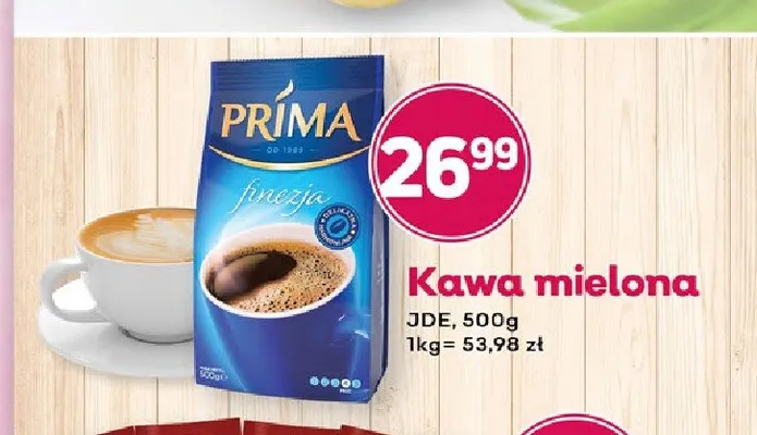 Kawa mielona Prima Finezja promocja w Bliski