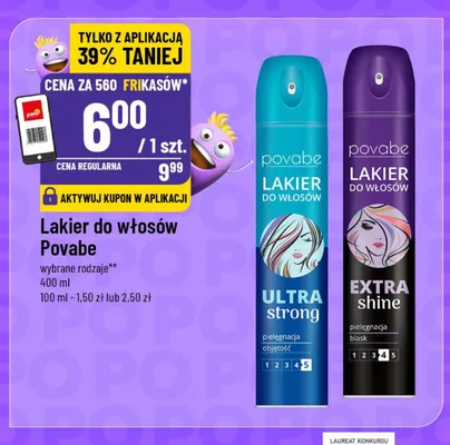 Lakier do włosów Povabe promocja w POLOmarket