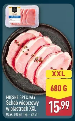 Schab wieprzowy w plastrach XXL Mięsne Specjały promocja w Aldi