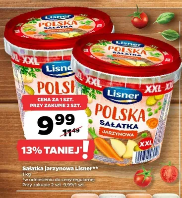 Sałatka jarzynowa Lisner XXL promocja w Netto