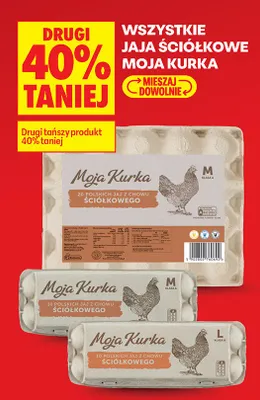 Jaja ściółkowe Moja Kurka klasa M promocja w Biedronka