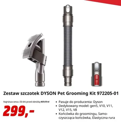 Zestaw szczotek Dyson Pet Grooming Kit promocja w Media Markt