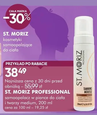 Samoopalacz St. Moriz Professional promocja w Super-Pharm