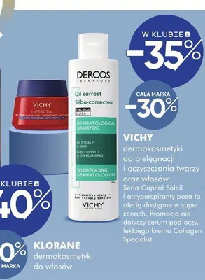 Dermokosmetyki do pielęgnacji i oczyszczania twarzy oraz włosów VICHY promocja w Super-Pharm
