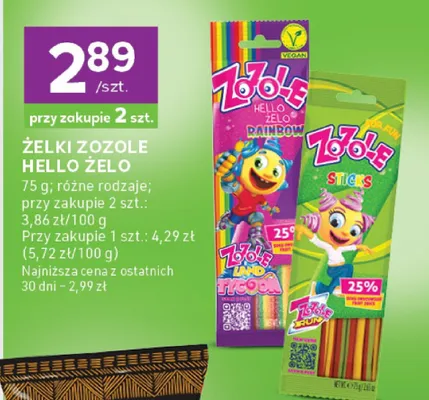 Żelki hello zelo różne rodzaje promocja w Stokrotka