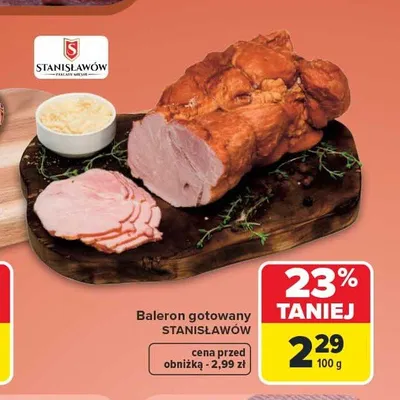Baleron gotowany Stanisławów promocja w Carrefour