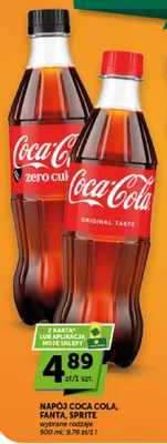 Napój gazowany Coca-Cola Zero promocja w Groszek